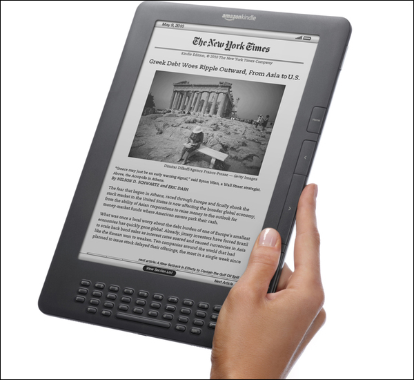 Ридер Amazon Kindle DX (изображение производителя).